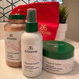 Arbonne Sugared Amber Spa Gift Set
